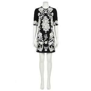 NEW DOLCE & GABBANA women's embroidered floral dress in black